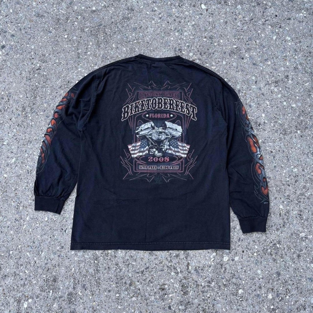 Black Long Sleeve Graphic Shirt